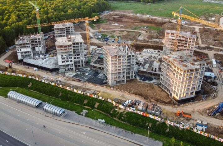 На площадке ЖК «Прокшино» строится одновременно 16 жилых корпусов