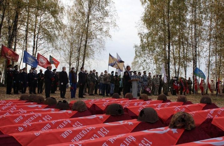 При поддержке фонда «Новотранс-5П» в Орловской области состоялось торжественное захоронение 219 красноармейцев