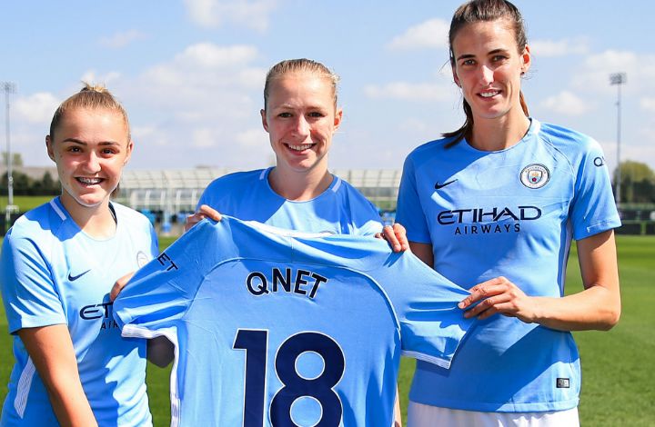 Женская команда Манчестер сити и QNET подписали договор о сотрудничестве