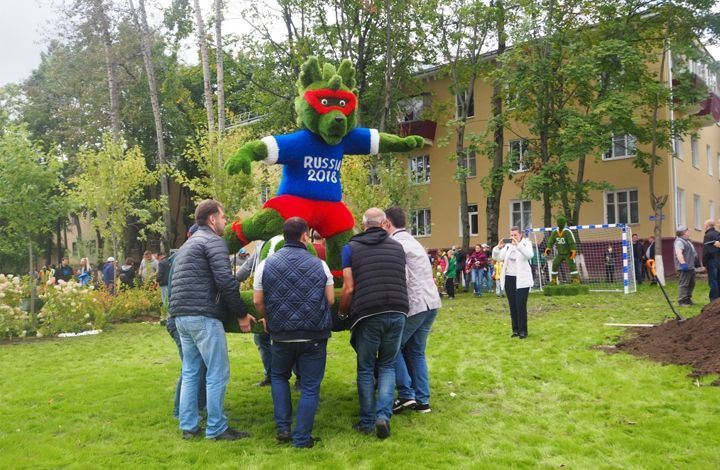 Футбольный скверик появился в Домодедово в рамках акции «Наш лес. Посади свое дерево»
