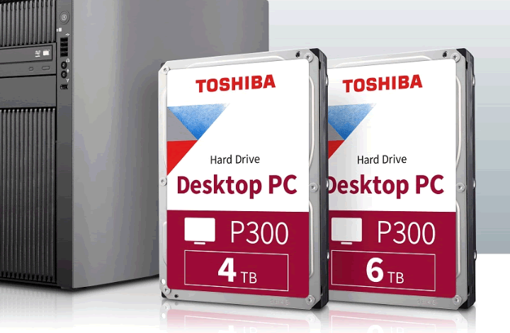 Toshiba дополняет серию накопителей  P300, предназначенных для настольных ПК, новыми жесткими дисками емкостью 4 Тб и 6 Тб