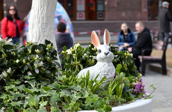 Весенний лес" расцветает на площади Революции: приглашение на установку цветочных арт-объектов фестиваля "Пасхальный дар"